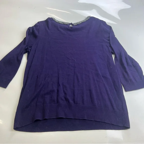 Talbots women’s purple sweater 1X m136-40 - Picture 2 of 3